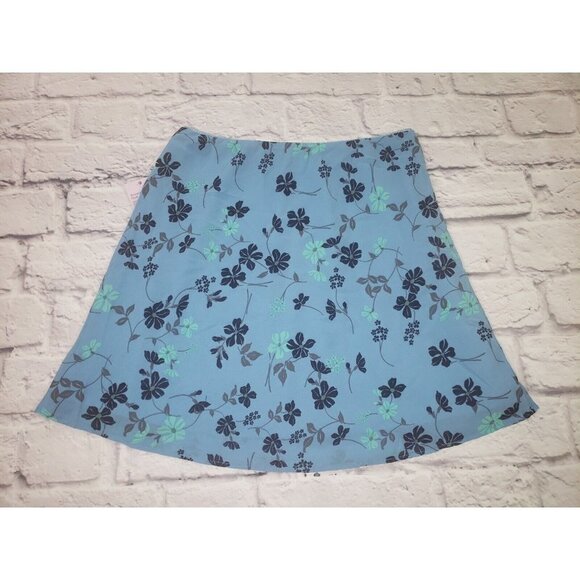 NEW Wild Fable Women's Size Small Chiffon Slip Mini Skirt Blue Floral - Picture 2 of 3